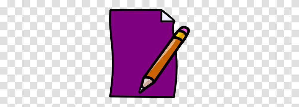 Purple Paper Clipart, Pencil Transparent Png