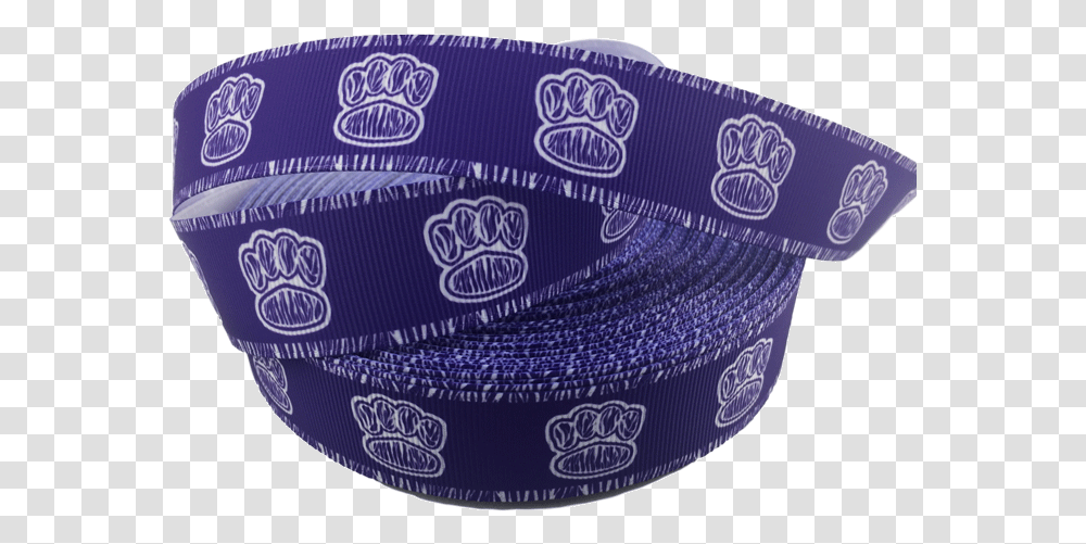Purple Paw Print Grosgrain Ribbons 1 Solid With Border Box, Label, Text, Clothing, Ball Transparent Png