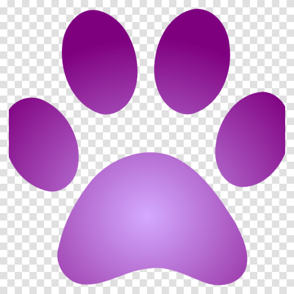 Purple Paw Print Purple Paw Print With Gradient Clip Purple Dog Paw Print, Balloon Transparent Png