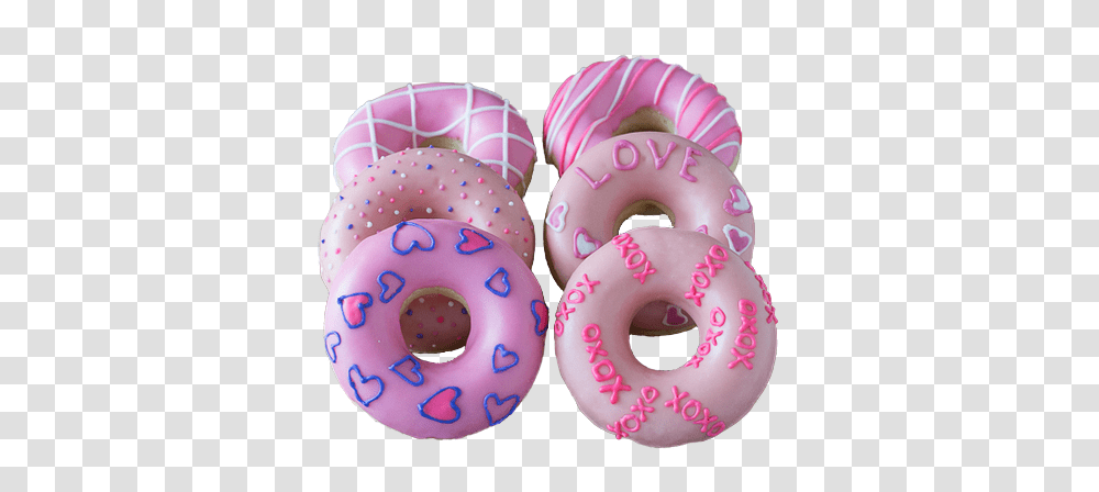 Purple Pink Kawaii Cute Doughnuts, Pastry, Dessert, Food, Sweets Transparent Png