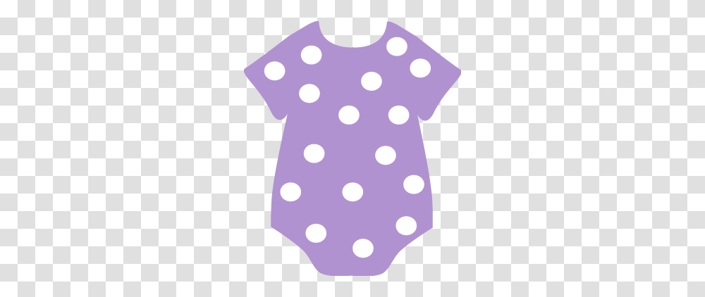 Purple Polka Dot Onesie Clip Art, Texture Transparent Png