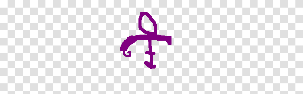 Purple Prince Symbol Drawing, Cross, Hook, Alphabet Transparent Png