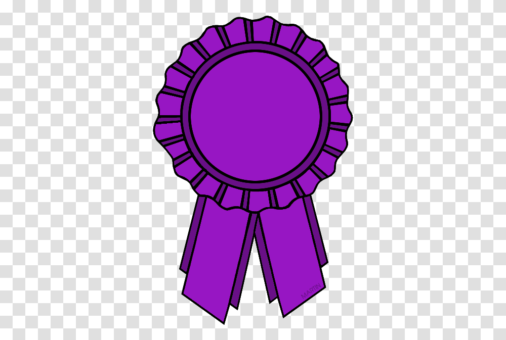 Purple Ribbon Award Ribbon Clipart, Logo, Trademark, Badge Transparent Png