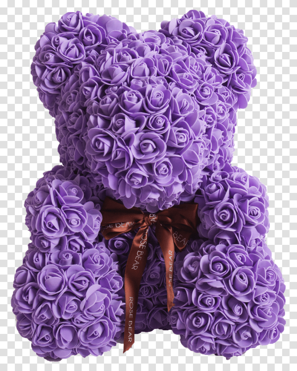 Purple Rose Bear Large Rose Bear, Plant, Flower, Blossom, Flower Bouquet Transparent Png