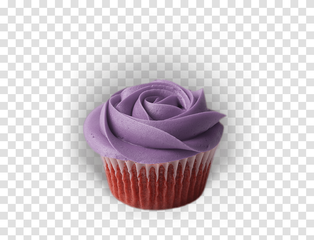 Purple Rose Cupcakes & Free Cupcakespng Red Flower Cup Cakes, Cream, Dessert, Food, Creme Transparent Png