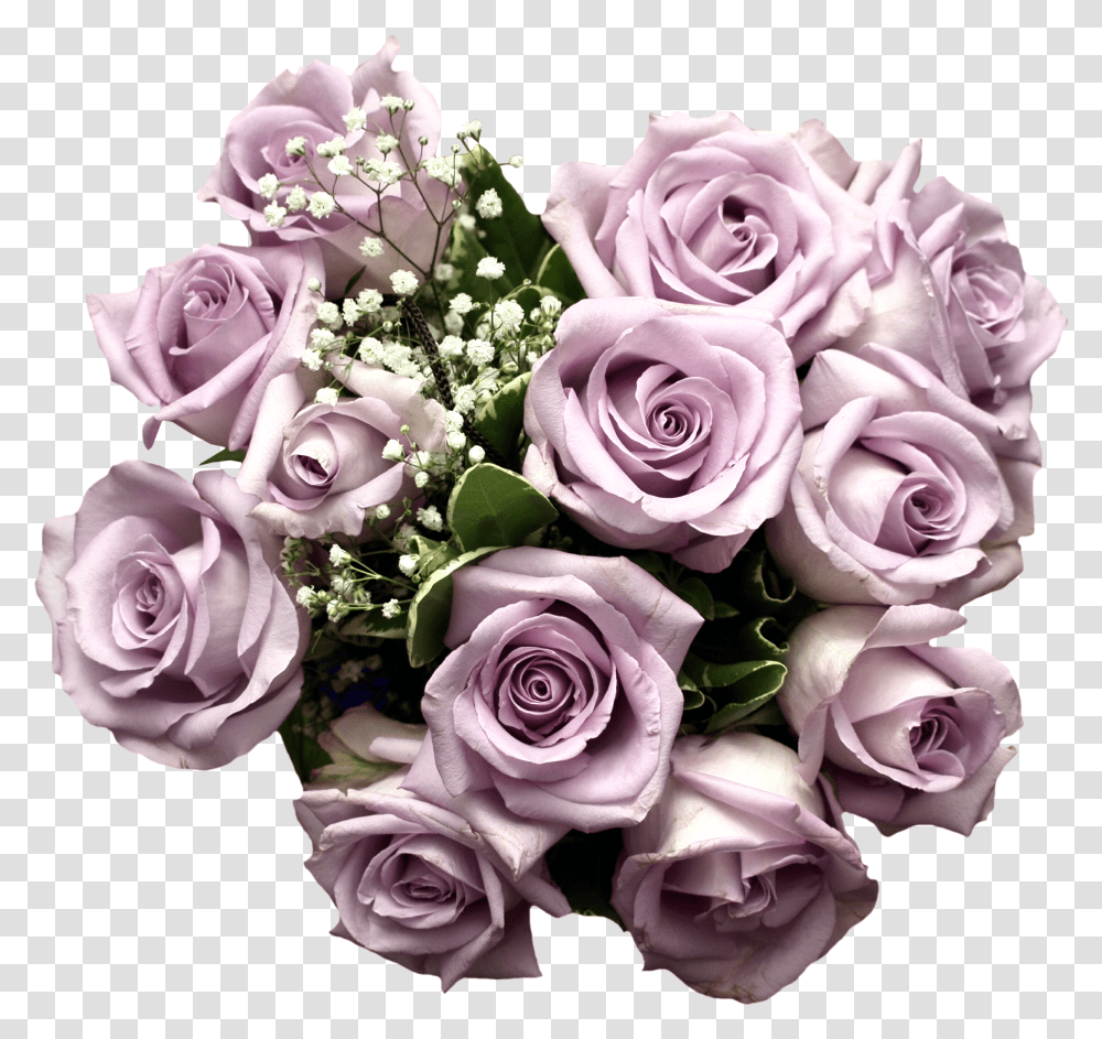 Purple Rose Flower Bouquet Light Download Hq Clipart Light Purple Cut Flower, Plant, Flower Arrangement, Blossom Transparent Png