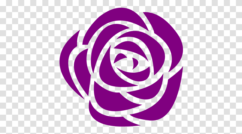 Purple Rose Icon Free Purple Flower Icons Vector Black Rose, Spiral, Plant, Coil, Graphics Transparent Png