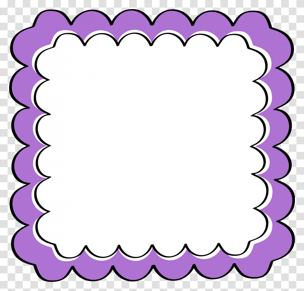 Purple Scalloped Frame Compound Sentence Mentor Sentence, Pattern, Birthday Cake, Dessert, Food Transparent Png