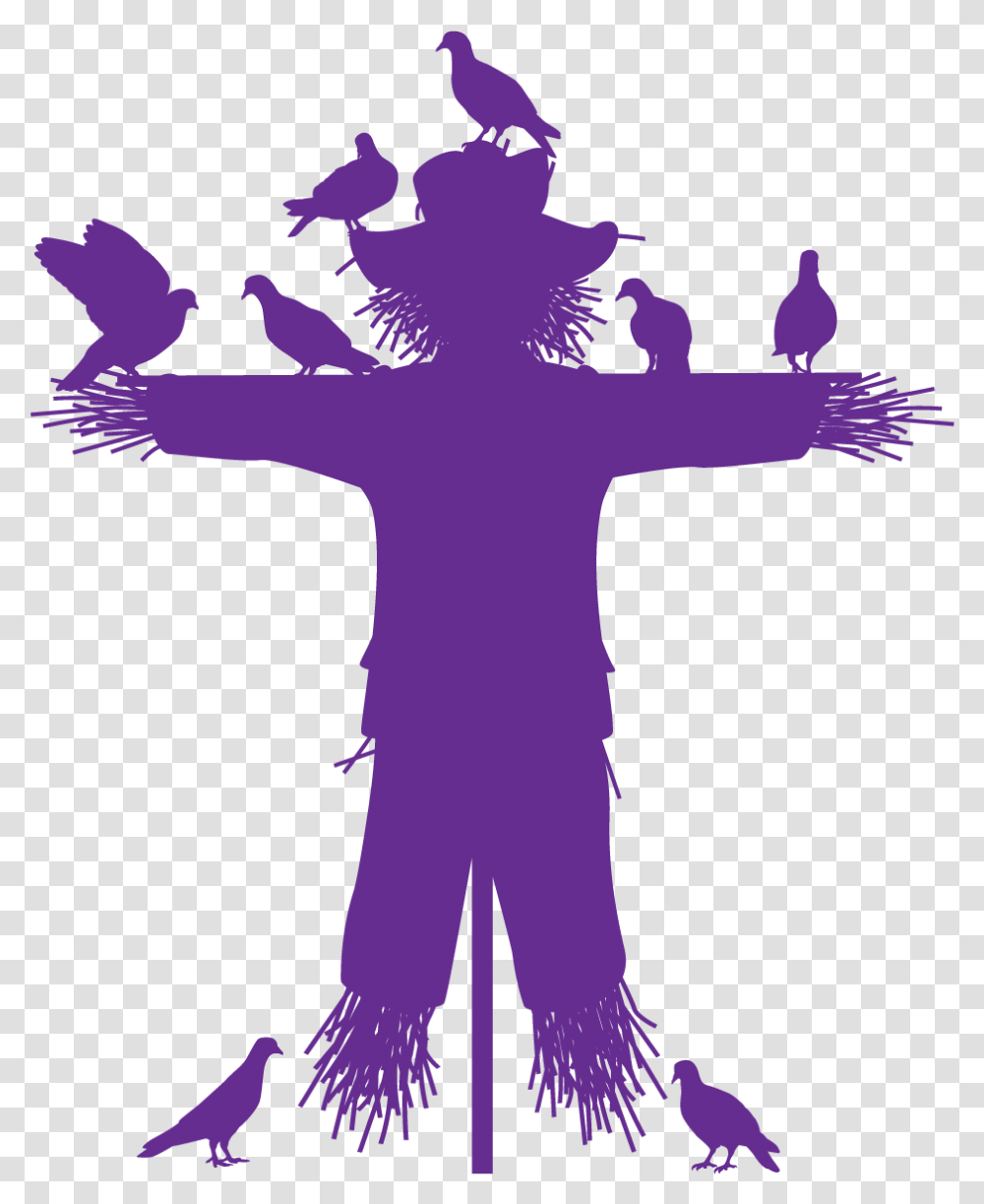 Purple Scarecrow Image Clipart Scarecrow Free, Silhouette, Symbol, Person, Human Transparent Png