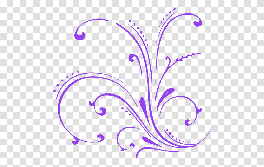 Purple Scroll Clipart, Floral Design, Pattern Transparent Png
