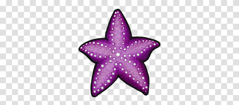 Purple Sea Star Image With No Colorful Sea Shell Clipart, Symbol, Star Symbol, Sea Life, Animal Transparent Png