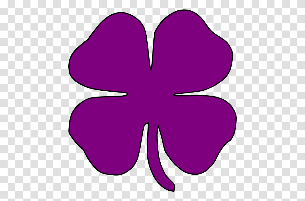 Purple Shamrock Clip Art Vector Clip Art Purple Four Leaf Clover, Petal, Flower, Plant, Blossom Transparent Png