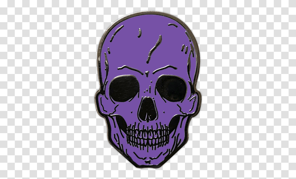 Purple Skull Enamel Pin Bone, Head, Mask Transparent Png
