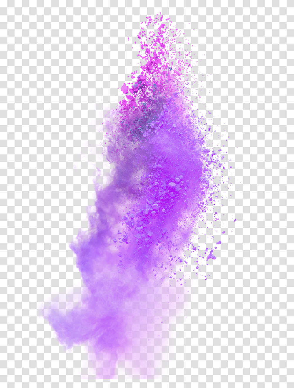 Purple Smoke Purple Powder Explosion, Paper, Crystal, Petal, Flower Transparent Png