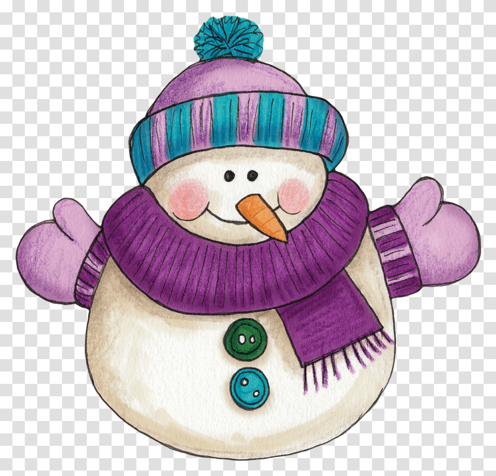 Purple Snowman Clipart, Nature, Outdoors, Plush, Toy Transparent Png