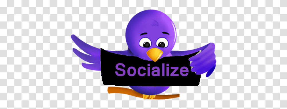 Purple Socialize For Twitter Bird, Animal, Penguin, Angry Birds Transparent Png