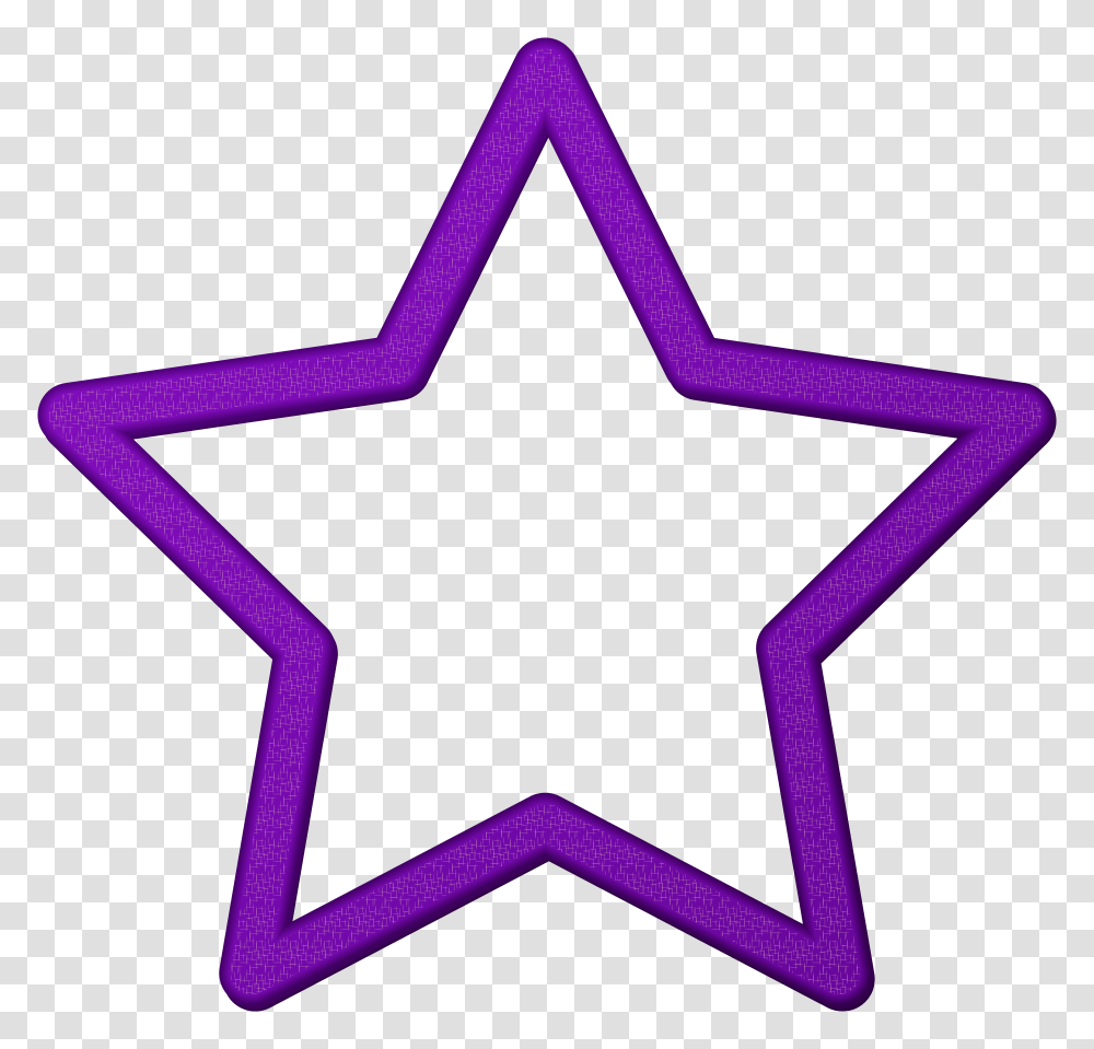 Purple Star Border Frame Clip, Star Symbol Transparent Png