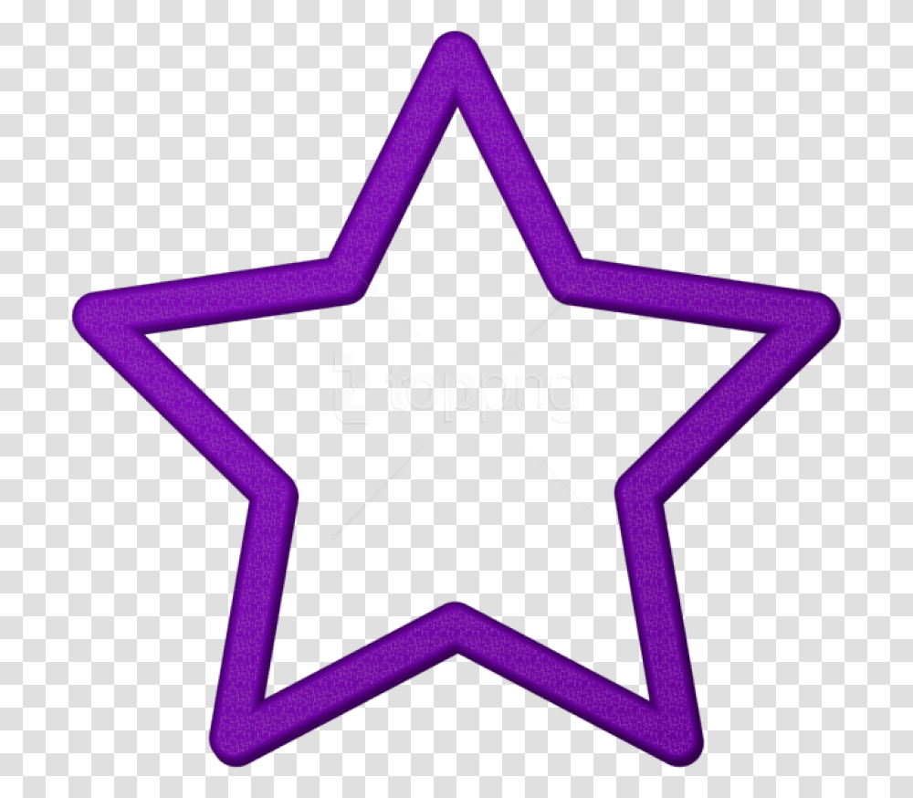 Purple Star Border Frame Clipart Photo Empty Star, Star Symbol, Chair, Furniture Transparent Png
