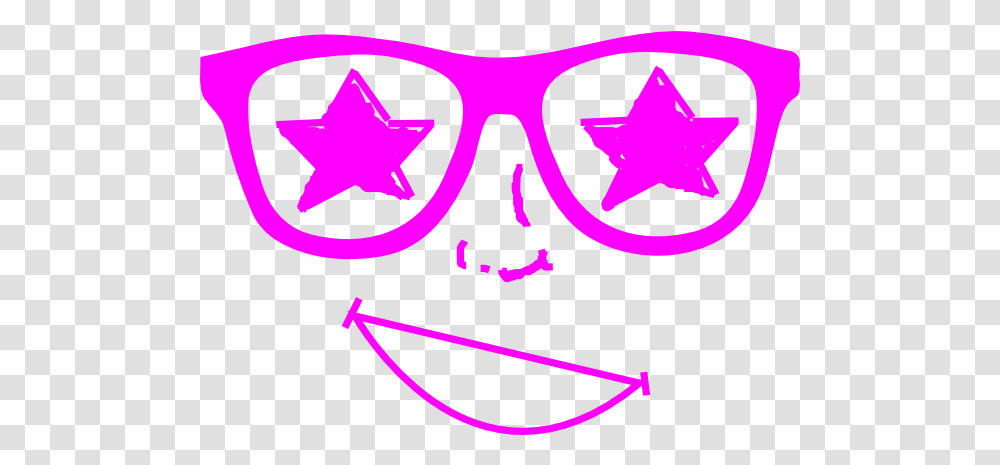 Purple Star Glasses Face Clip Art Vector Clip Spectacles Funny, Star Symbol, Poster, Advertisement Transparent Png