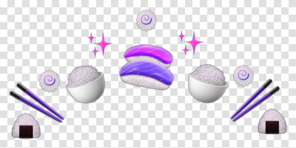 Purple Sushi Emoji Crown Graphic Design, Star Symbol, Sea Life, Animal, Contact Lens Transparent Png