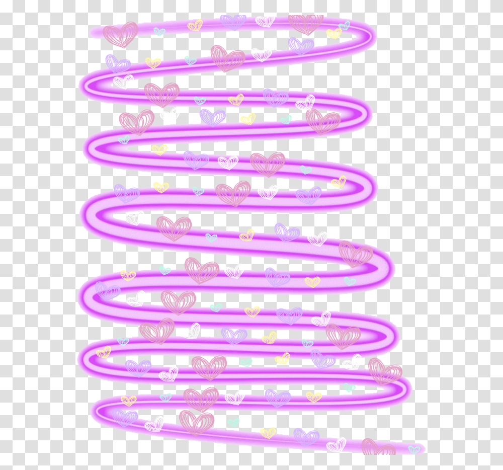 Purple Swirl Hearts Neon Neon Swirl, Leash Transparent Png