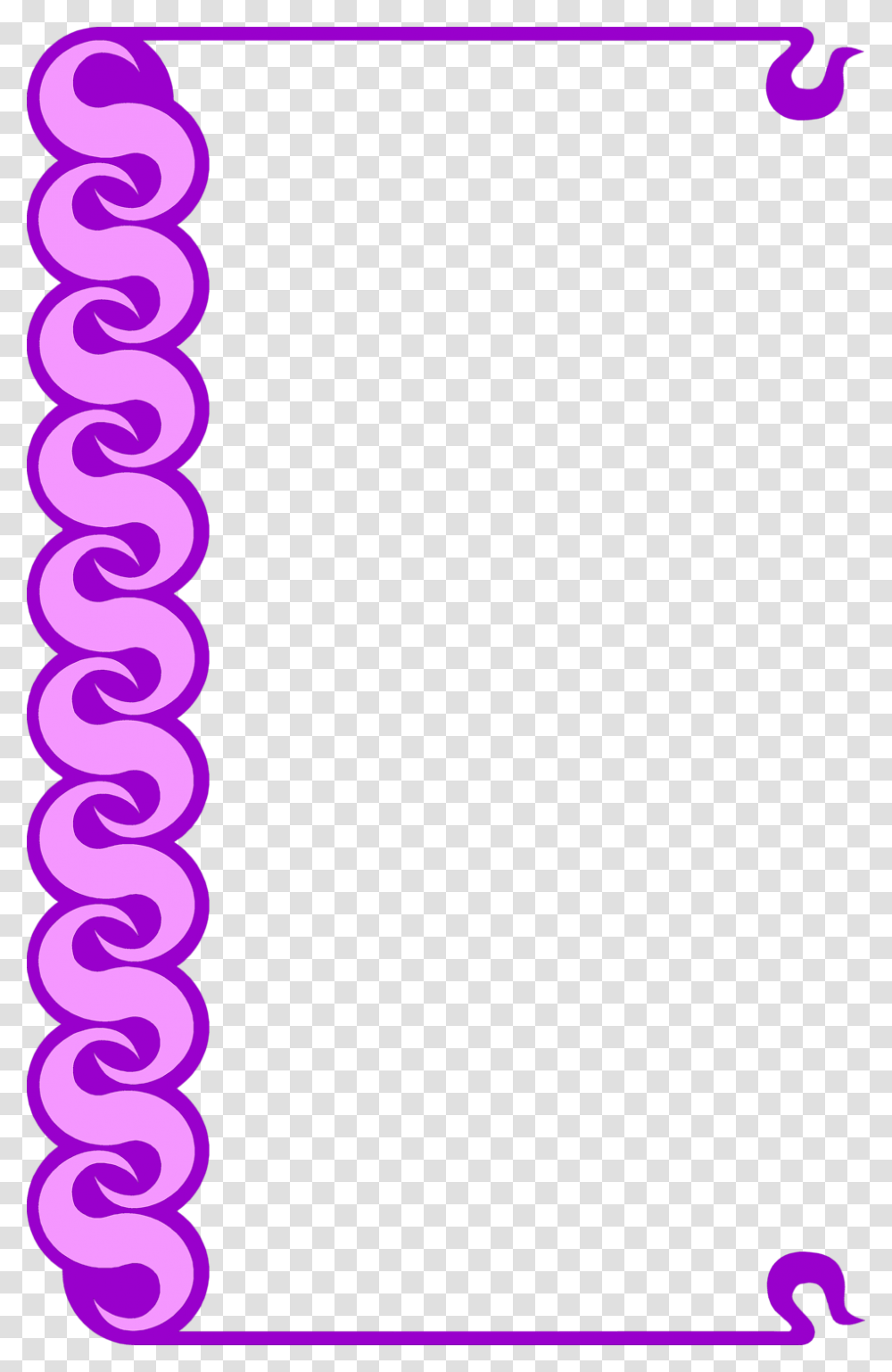 Purple Swirls Border Clip Art Free Image, Number, Chain Transparent Png