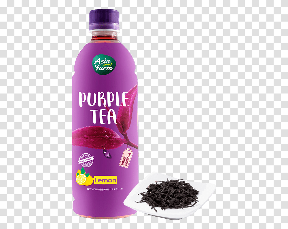 Purple Tea Citrus Lemon Drink Purple Tea In Singapore, Bottle, Beverage, Shampoo, Food Transparent Png