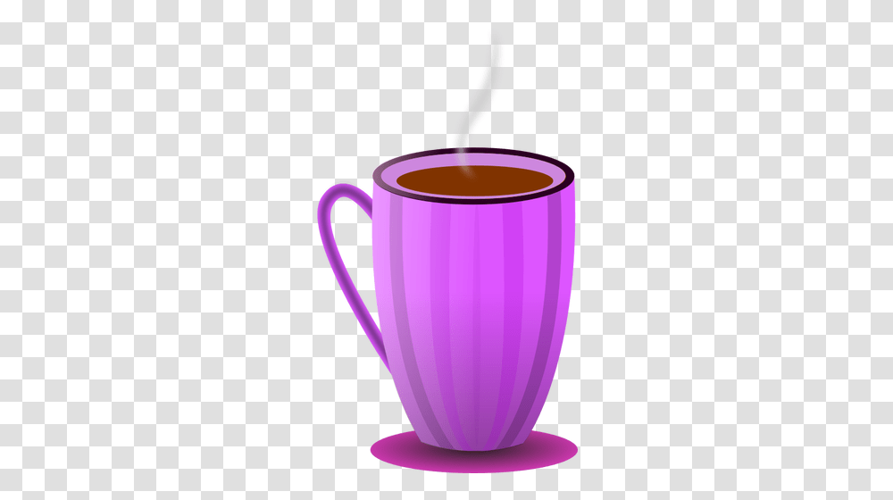 Purple Tea Mug Vector Clip Art, Coffee Cup Transparent Png
