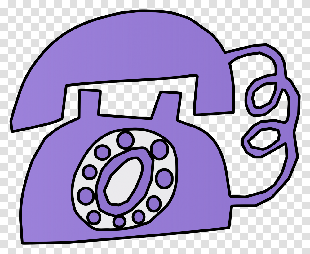 Purple Telephone Clipart, Electronics, Dial Telephone Transparent Png