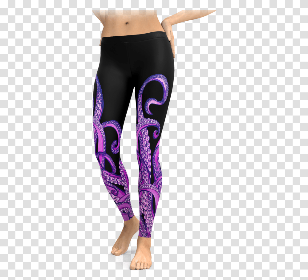 Purple Tentacles Going Up Leggings - Brave New Look Stranger Things Leggings, Person, Graphics, Art, Pattern Transparent Png