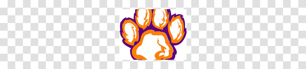Purple Tiger Paw Tiger Paw White Orange Purple Clip Art, Fire, Flame Transparent Png