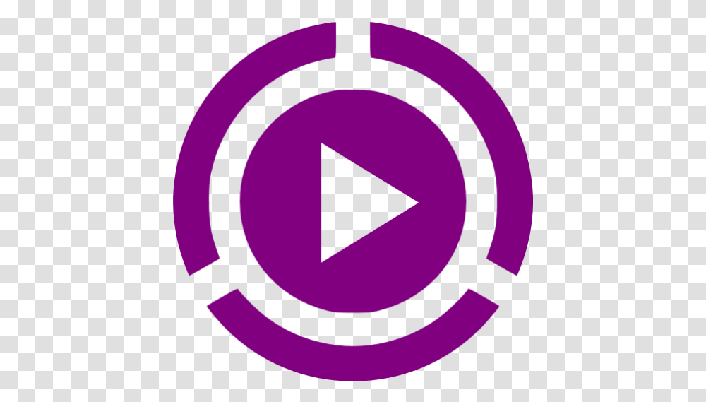 Purple Video Play 2 Icon Free Purple Video Icons Purple Play Icon, Symbol, Star Symbol, Recycling Symbol, Triangle Transparent Png