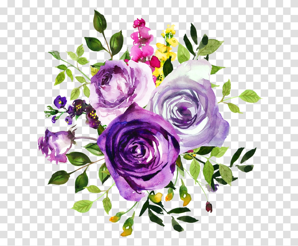 Purple Watercolor Flower, Floral Design, Pattern Transparent Png