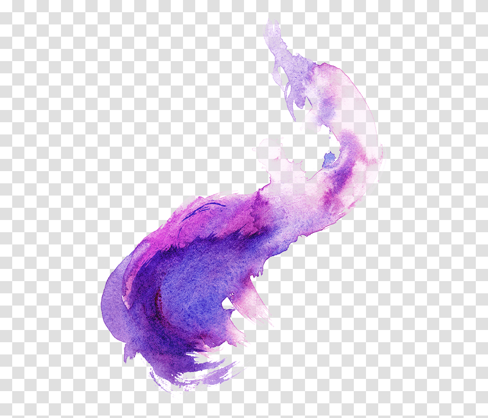 Purple Watercolor Purple Paint Aesthetic, Smoke, Person, Art, Animal Transparent Png