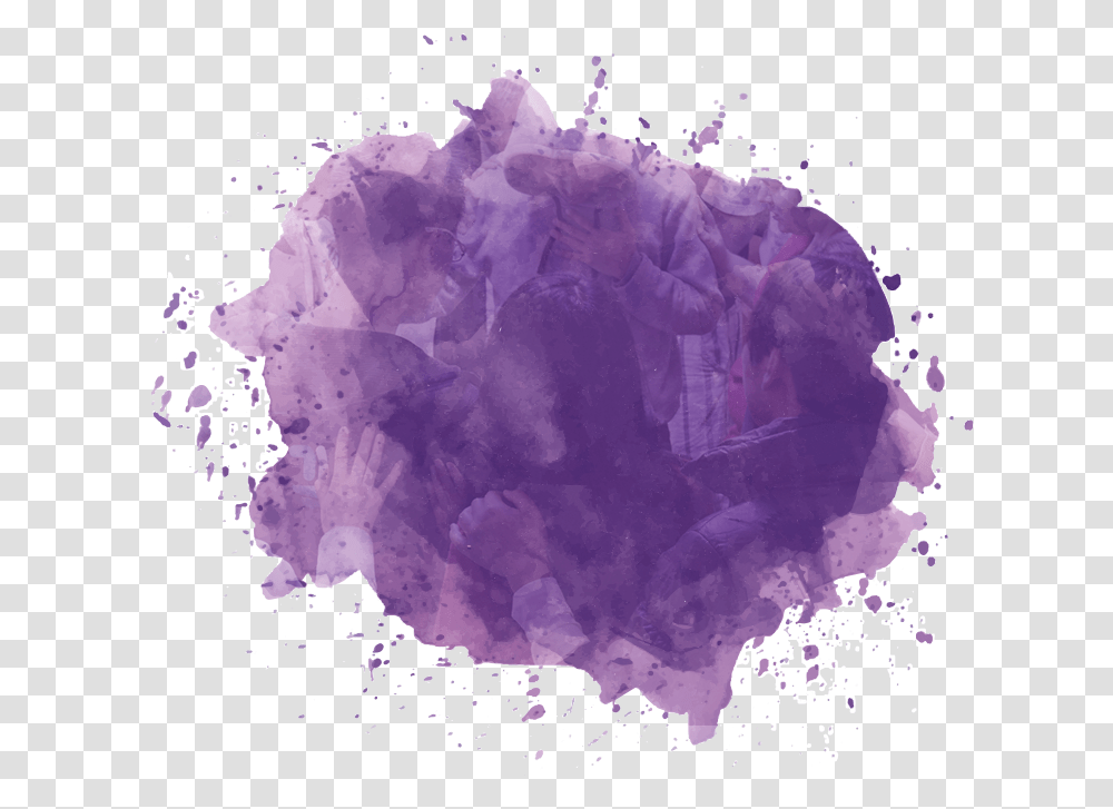 Purple Watercolor Splash, Crystal, Mineral, Nature, Outdoors Transparent Png