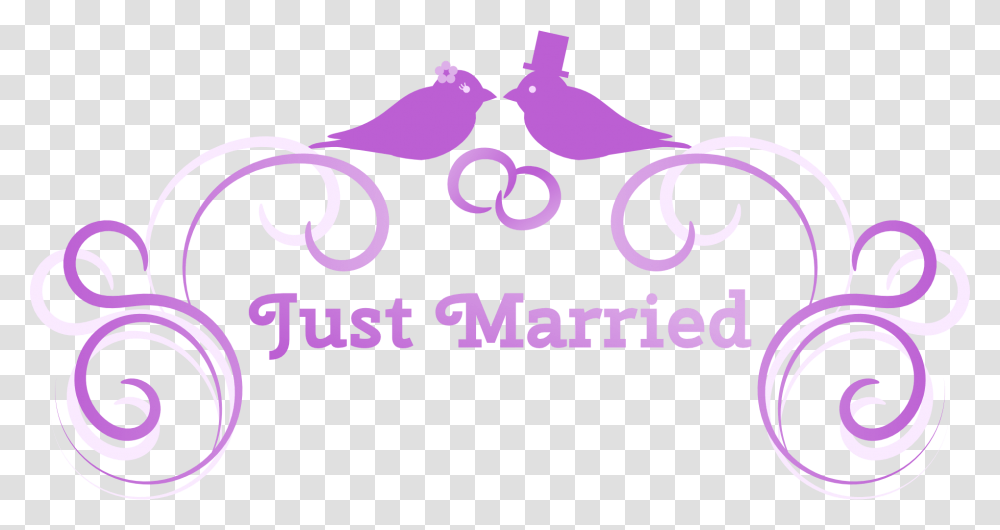 Purple Wedding Clip Art, Logo, Label Transparent Png
