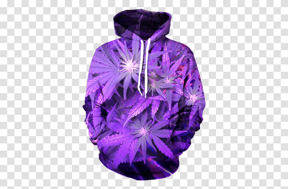Purple Weed Hoodie, Sweatshirt, Sweater, Crystal Transparent Png