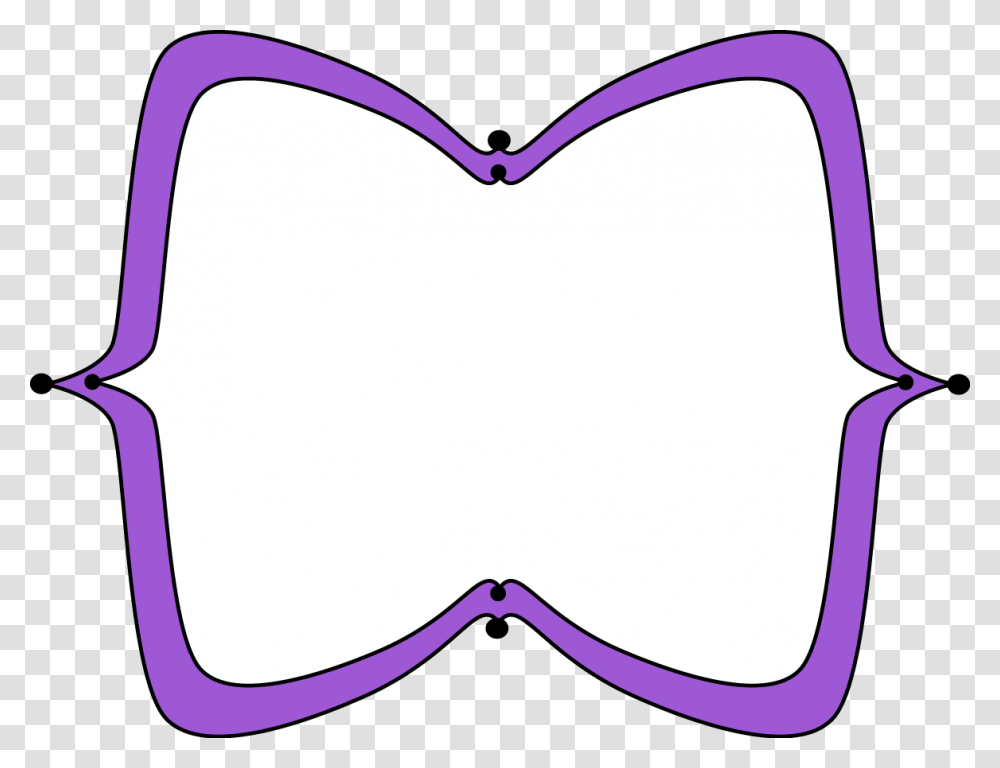 Purple Wide Pointy Frame Marcos Y Bordes, Cushion, Heart, Mustache, Photo Booth Transparent Png
