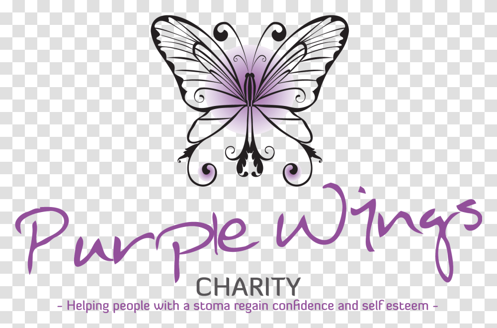 Purple Wings, Floral Design, Pattern Transparent Png