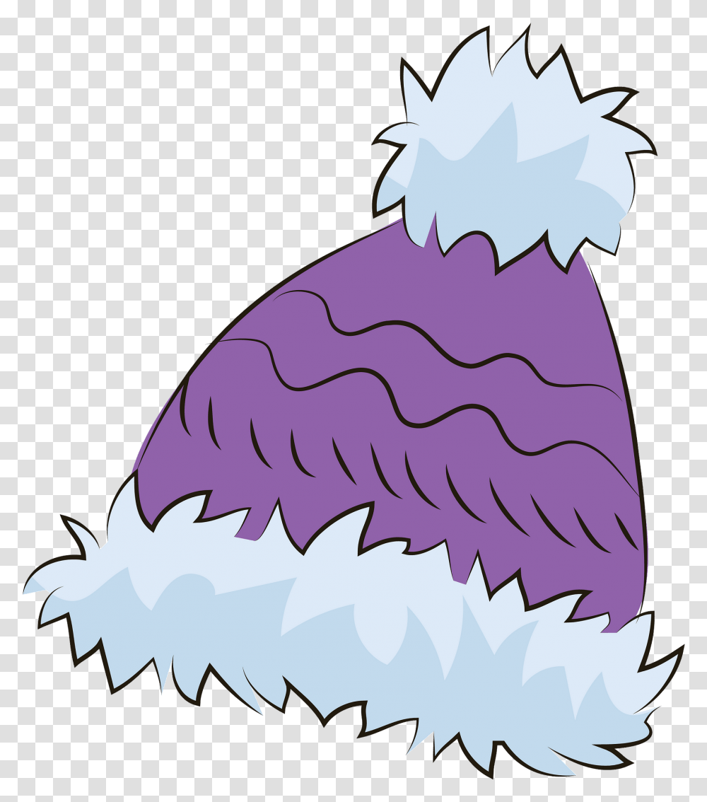Purple Winter Hat Clipart Clipart Of Winter Hats, Plant, Bird, Animal Transparent Png