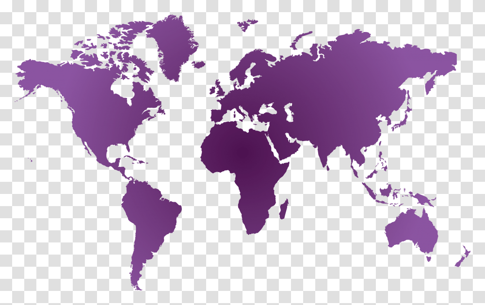 Purple World Map World Map Blue And White, Plot, Diagram, Atlas, Astronomy Transparent Png