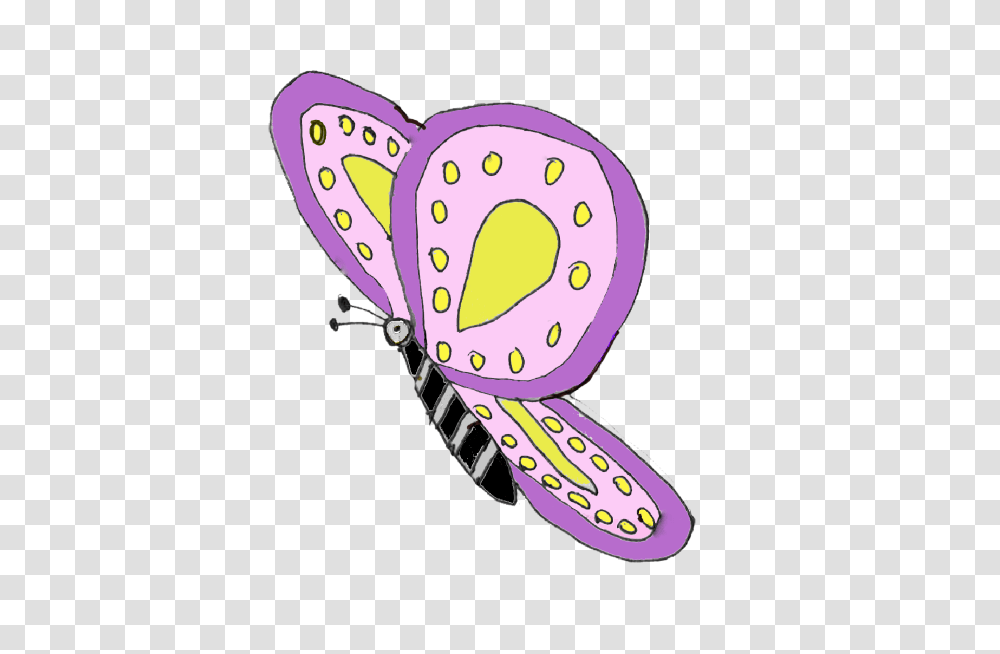 Purple Yellow Butterfly Clip Art, Pattern, Hat, Apparel Transparent Png