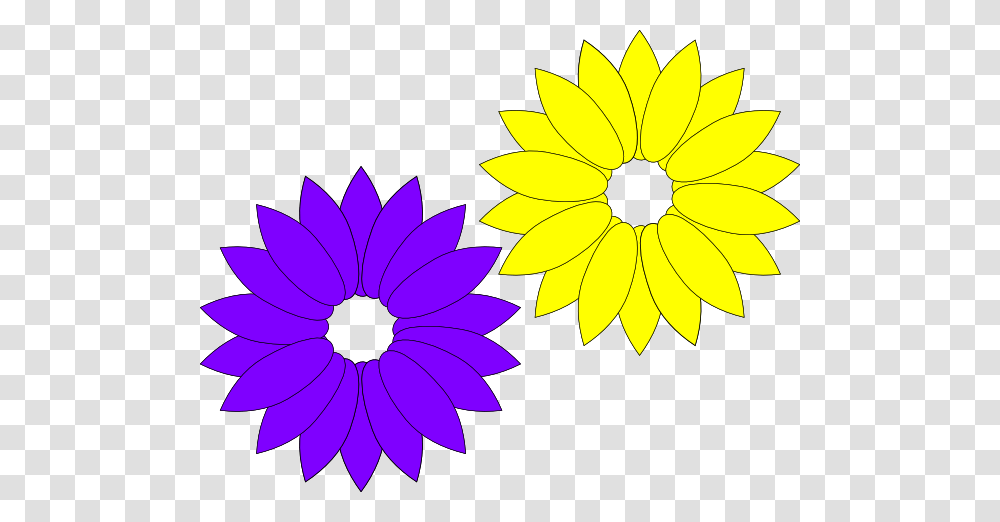 Purple Yellow Flowers Clip Art, Floral Design, Pattern, Daisy Transparent Png