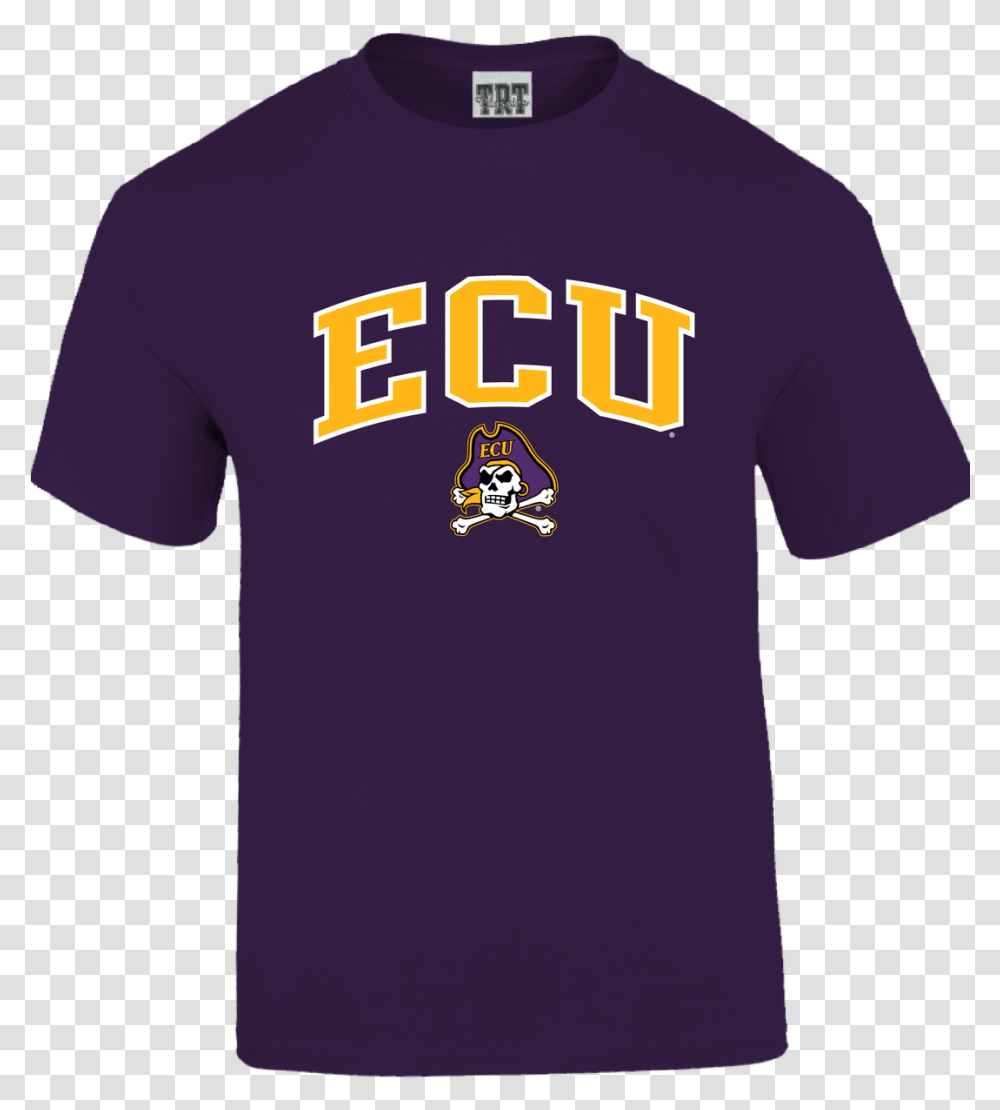 Purple Youth Ecu Jolly Roger Arch Tee East Carolina Pirates, Apparel, T-Shirt, Sleeve Transparent Png