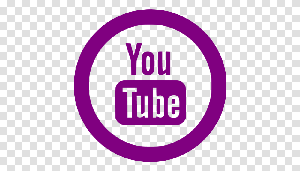 Purple Youtube 5 Icon Free Purple Site Logo Icons Youtube, Text, Label, Symbol, Trademark Transparent Png