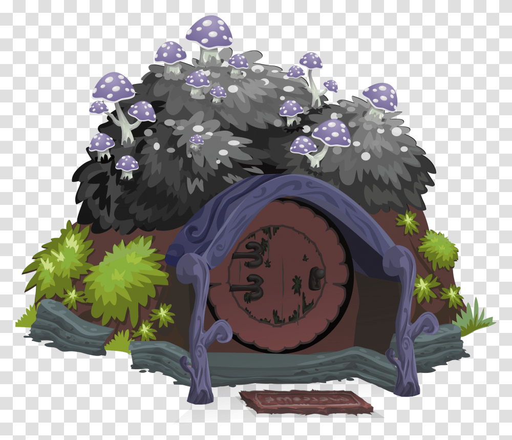 Purpleplantflower Hobbit House Clipart, Ornament, Tree, Floral Design Transparent Png