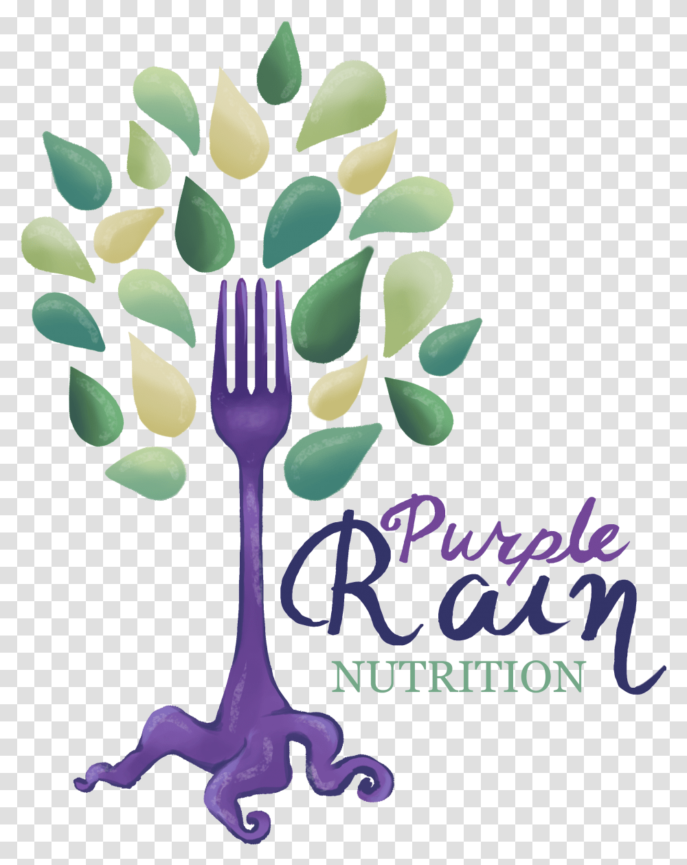 Purplerain Logo Poster, Fork, Cutlery, Plant Transparent Png