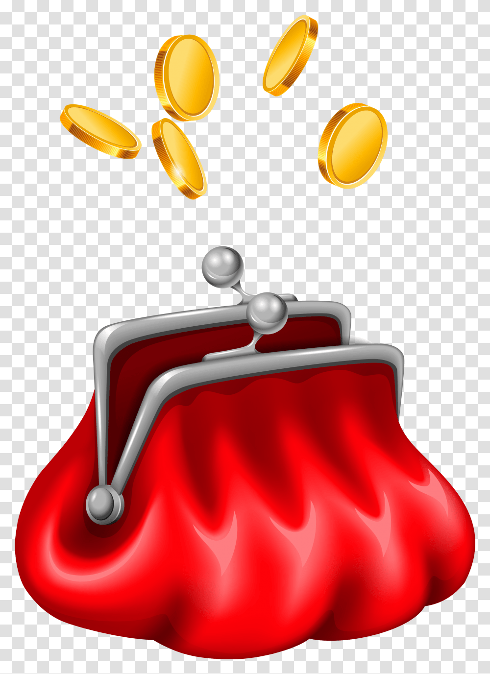 Purse With Coins Gallery Purse Clipart, Apparel, Bag, Cowbell Transparent Png