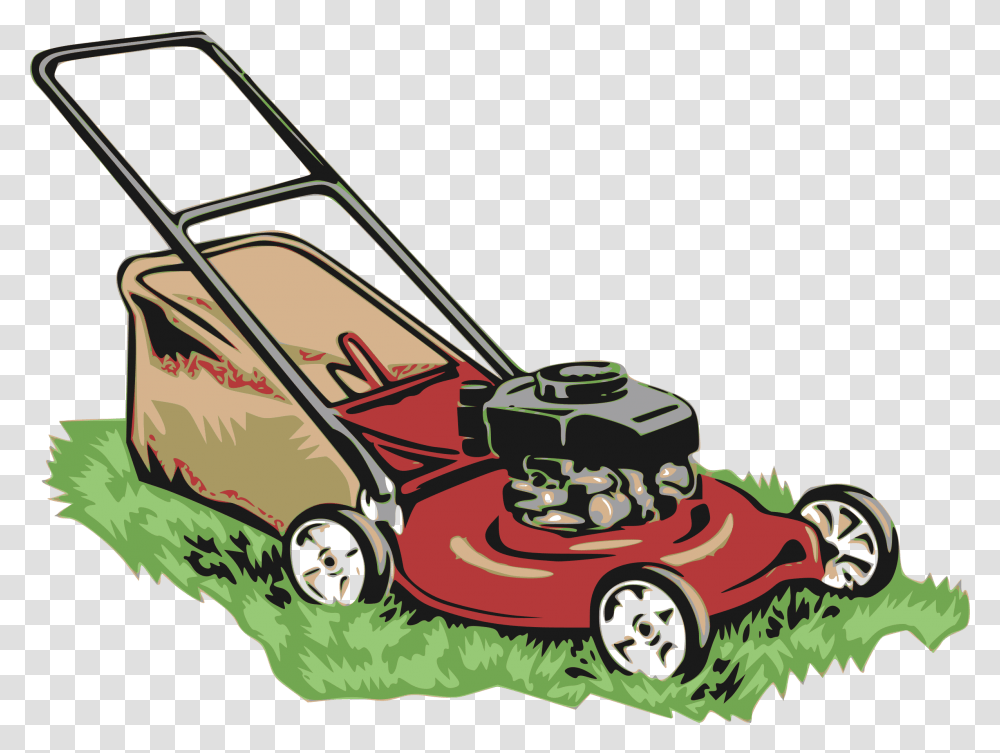 Push Lawn Mower Cartoon, Tool, Spoke, Machine Transparent Png