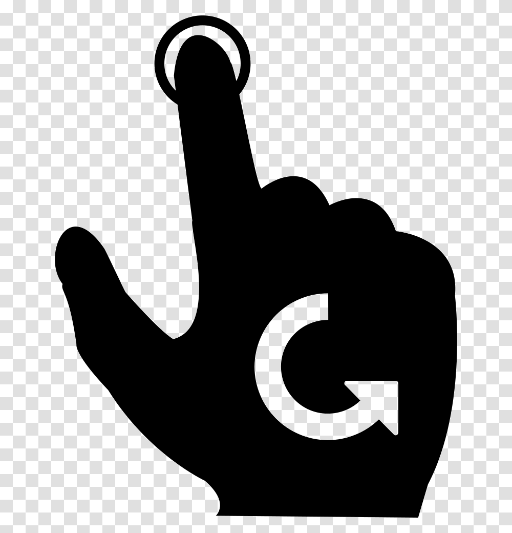 Push One Finger And Twist Back Icon Push Finger, Stencil, Hook, Smoke Pipe, Silhouette Transparent Png